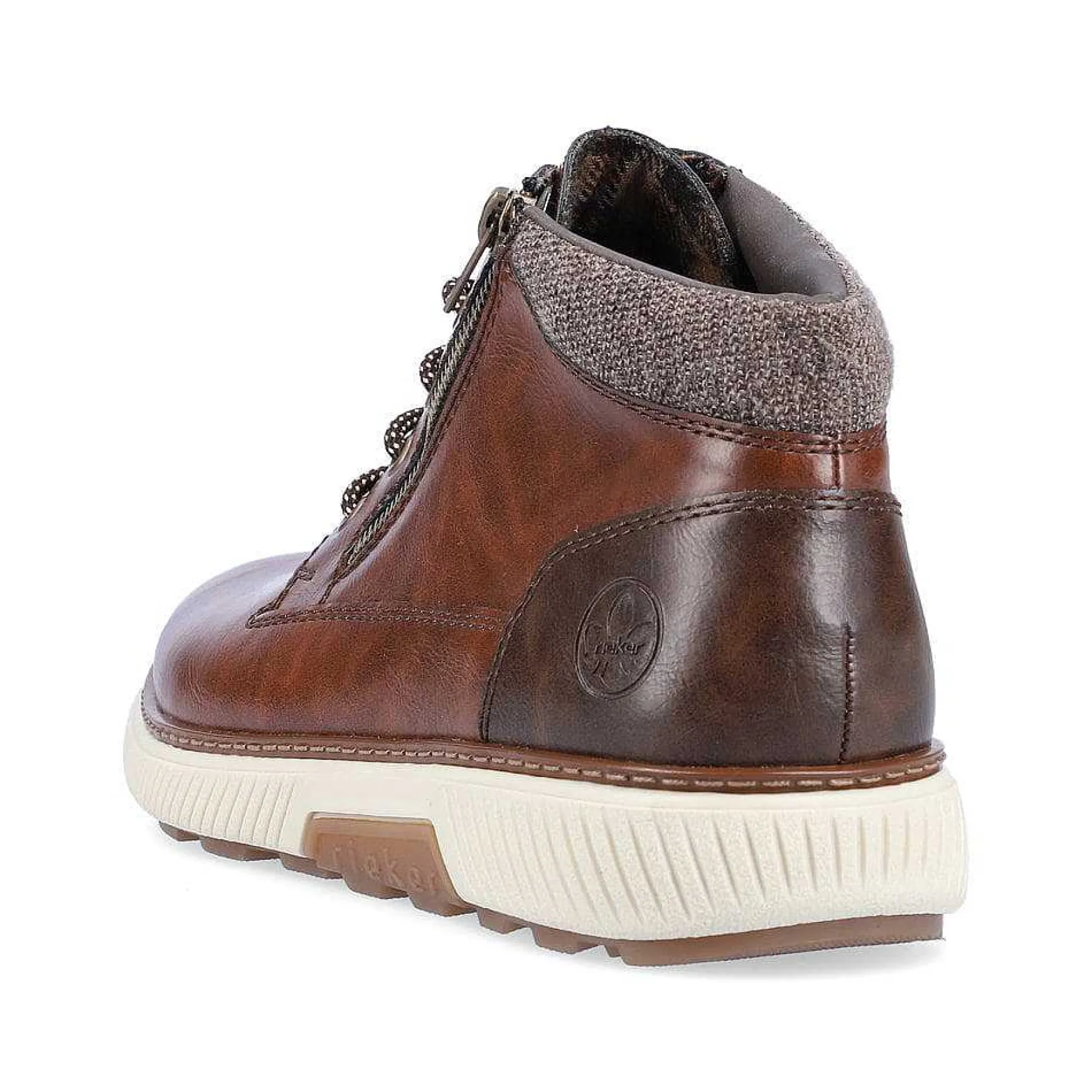 Rieker Men'S Corded Boots Coffee Brown
