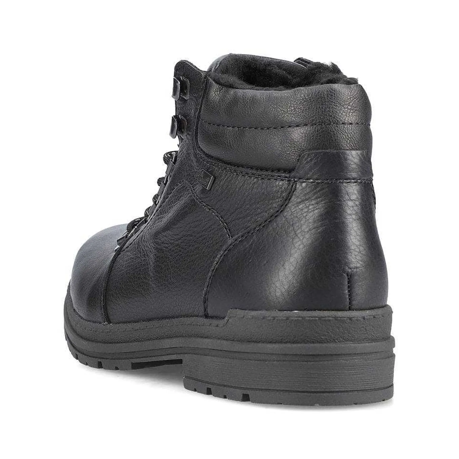 Rieker Men'S Corded Boots, Glossy Black