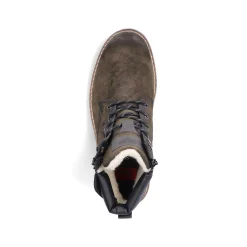 Rieker Men'S Corded Boots Olive Green