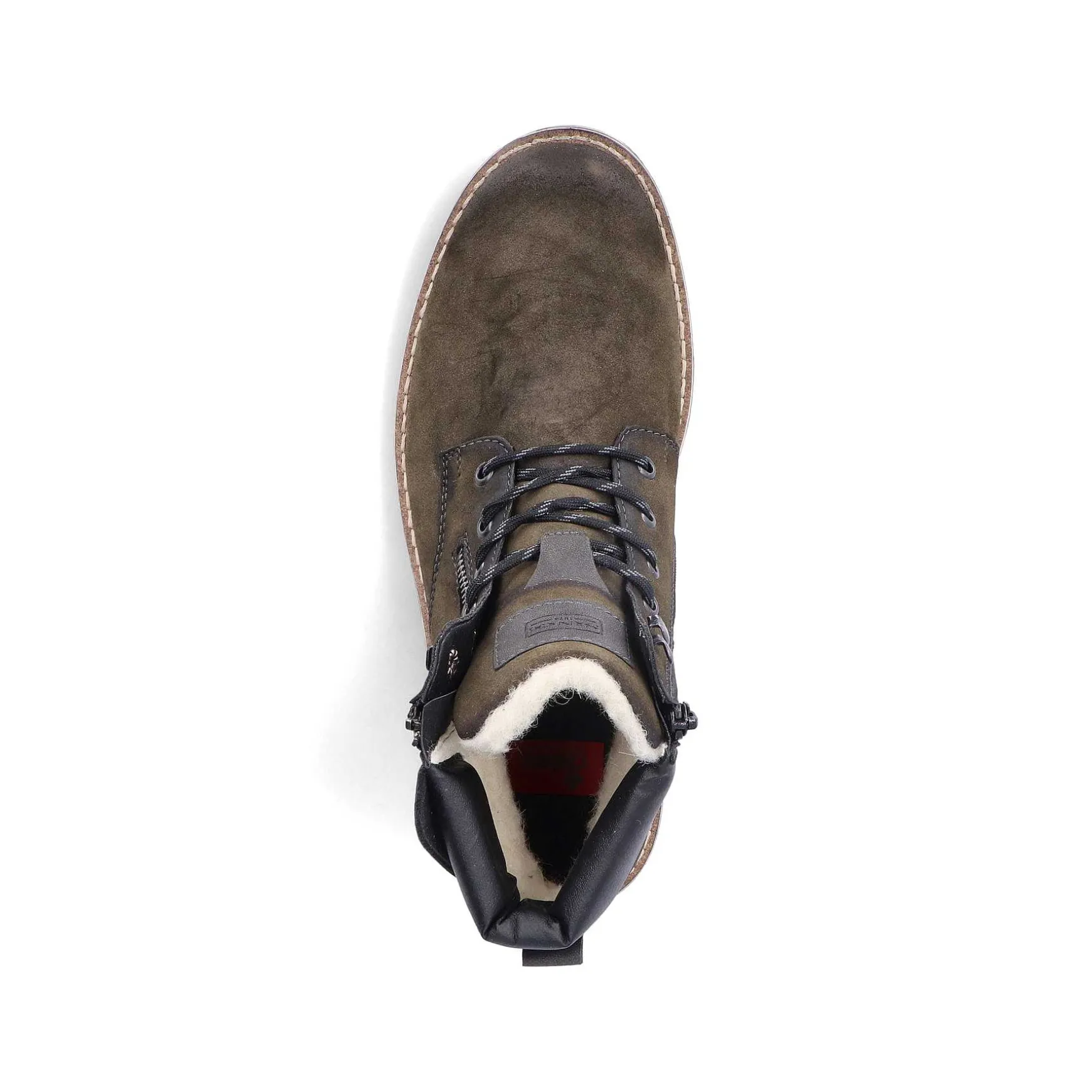 Rieker Men'S Corded Boots Olive Green