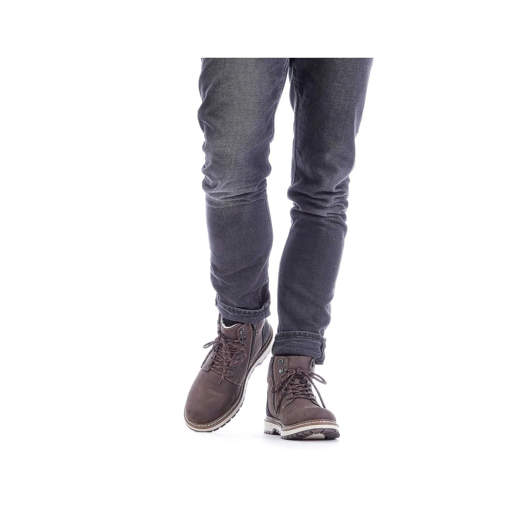Rieker Men'S Corded Boots Tobacco Brown