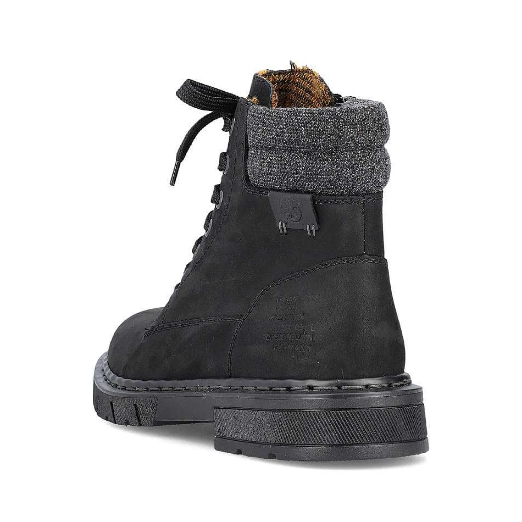 Rieker Men'S Corded Boots Deep Black
