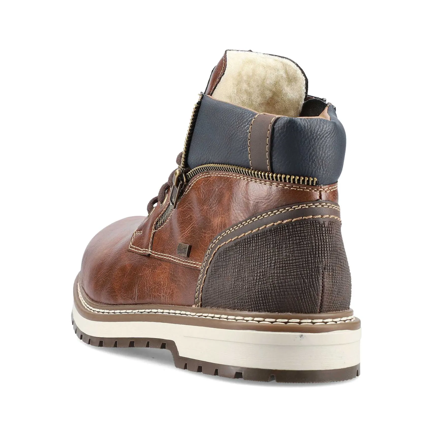 Rieker Men'S Corded Boots Chestnut Brown