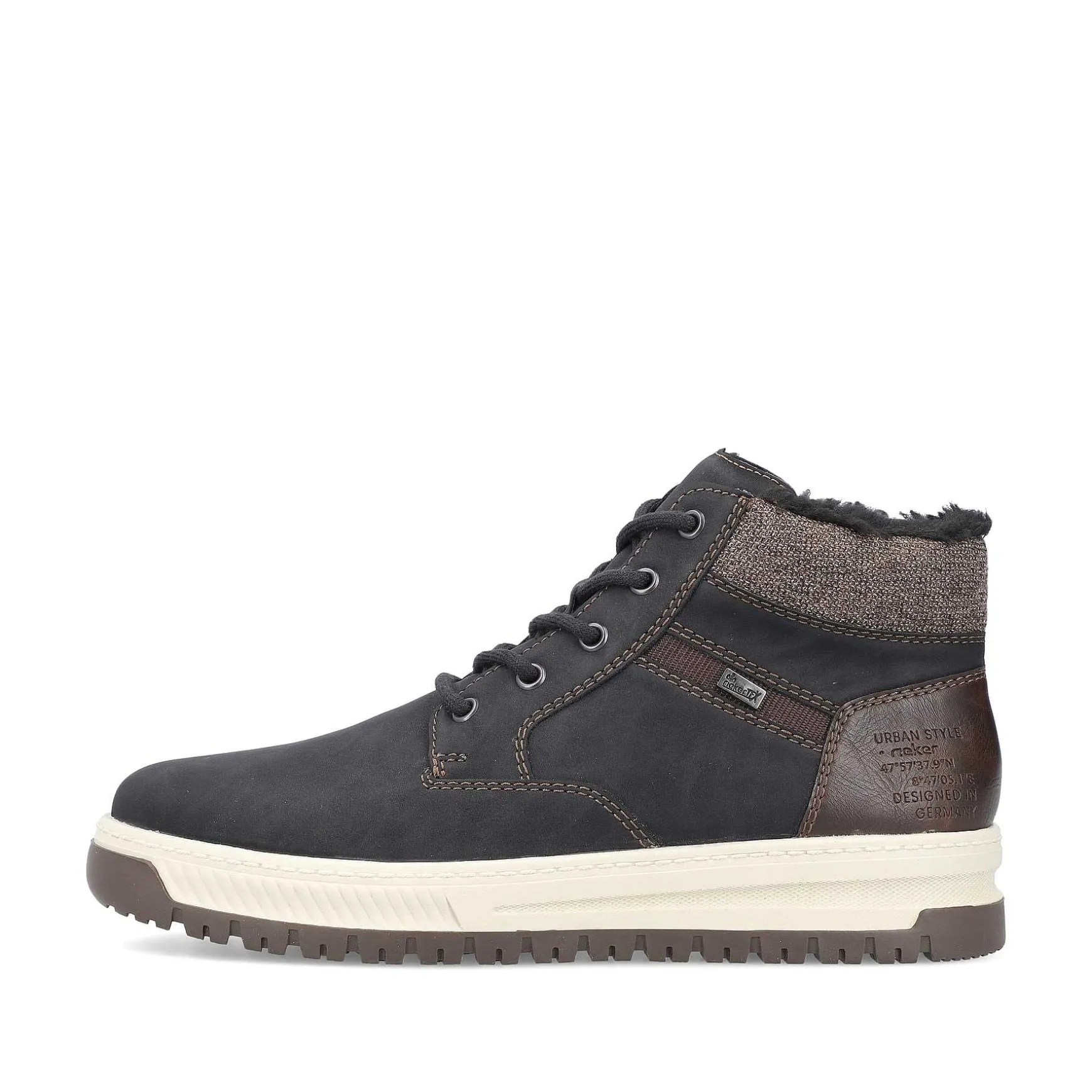 Rieker Men'S Corded Boots Asphalt Black