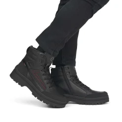 Rieker Men'S Corded Boots Deep Black