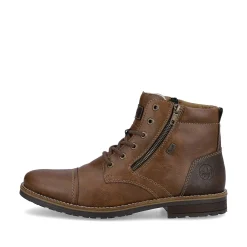 Rieker Men'S Corded Boots Chocolate Brown