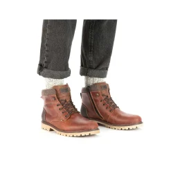 Rieker Men'S Corded Boots Chestnut Brown