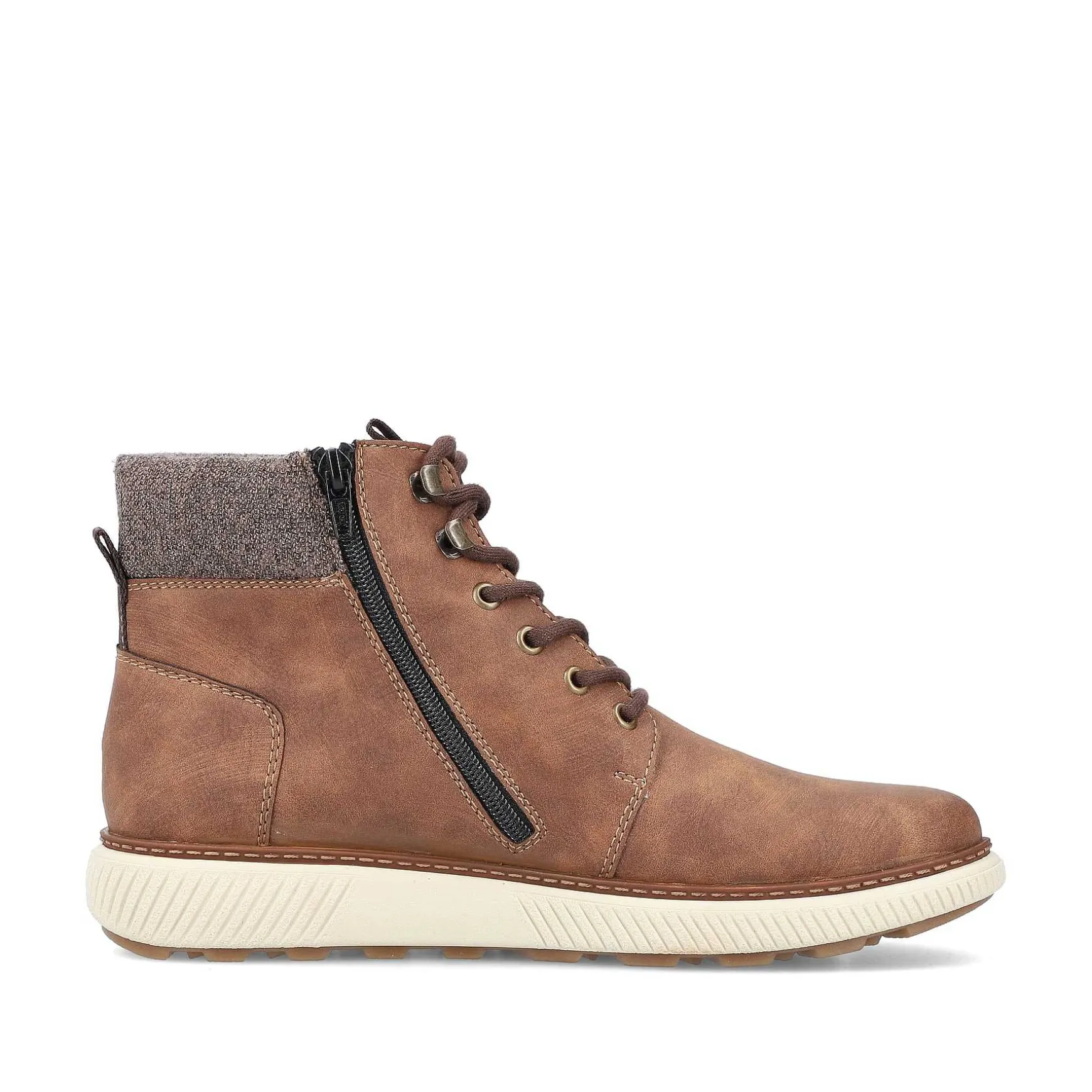Rieker Men'S Corded Boots Coffee Brown
