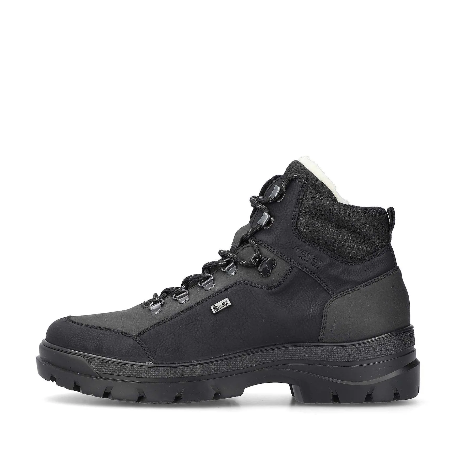 Rieker Men'S Corded Boots Asphalt Black