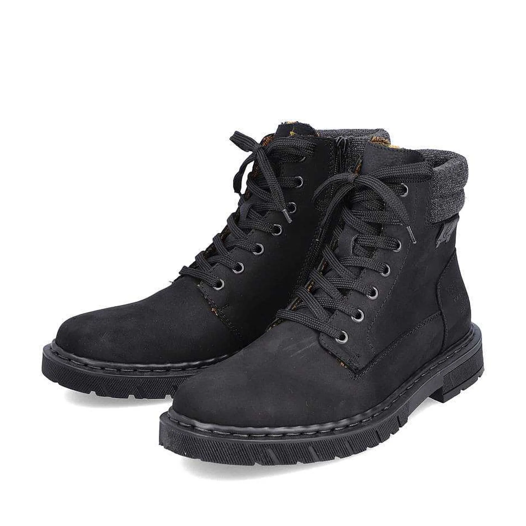 Rieker Men'S Corded Boots Deep Black