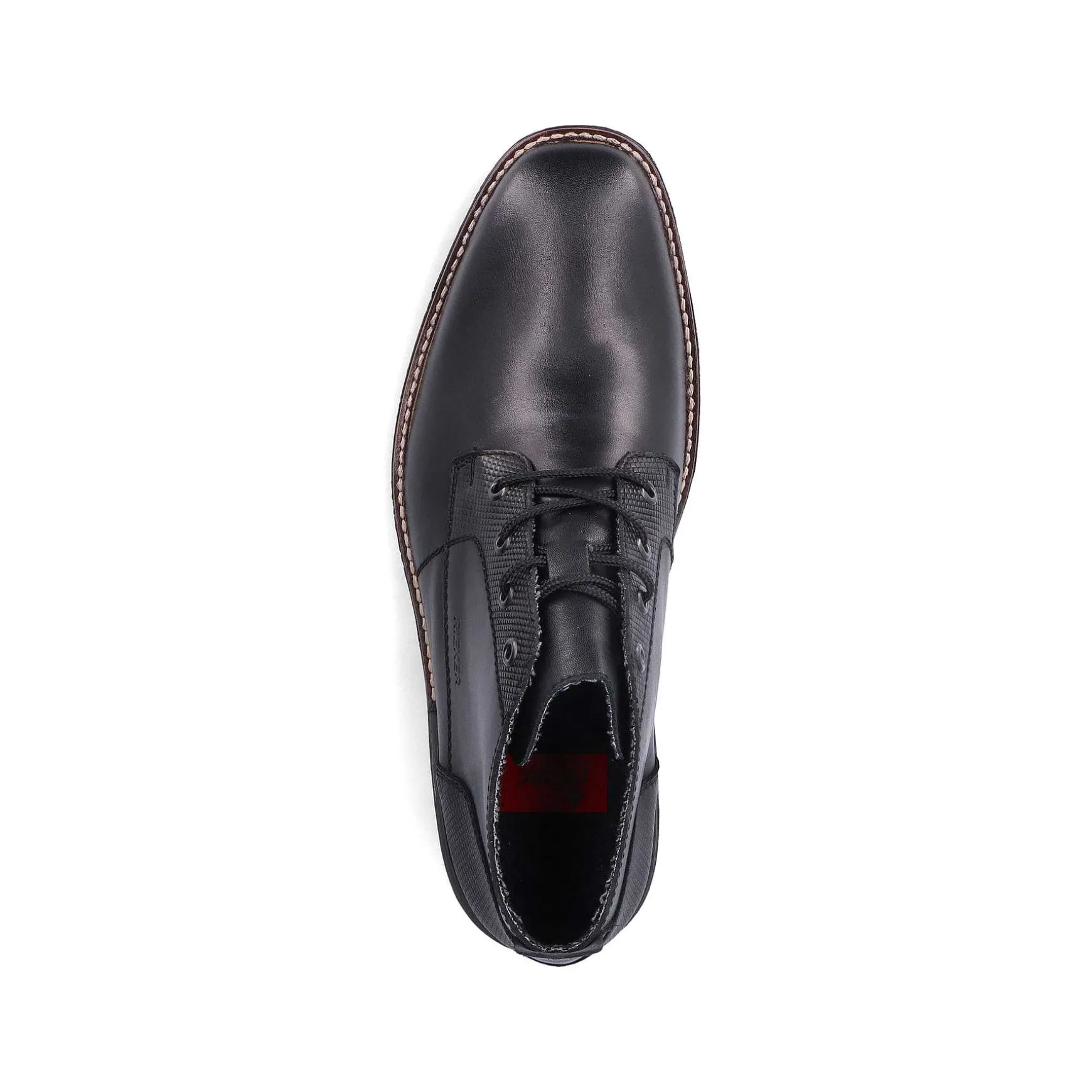 Rieker Men'S Corded Boots, Glossy Black