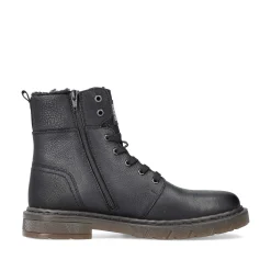 Rieker Men'S Corded Boots Graphite Black