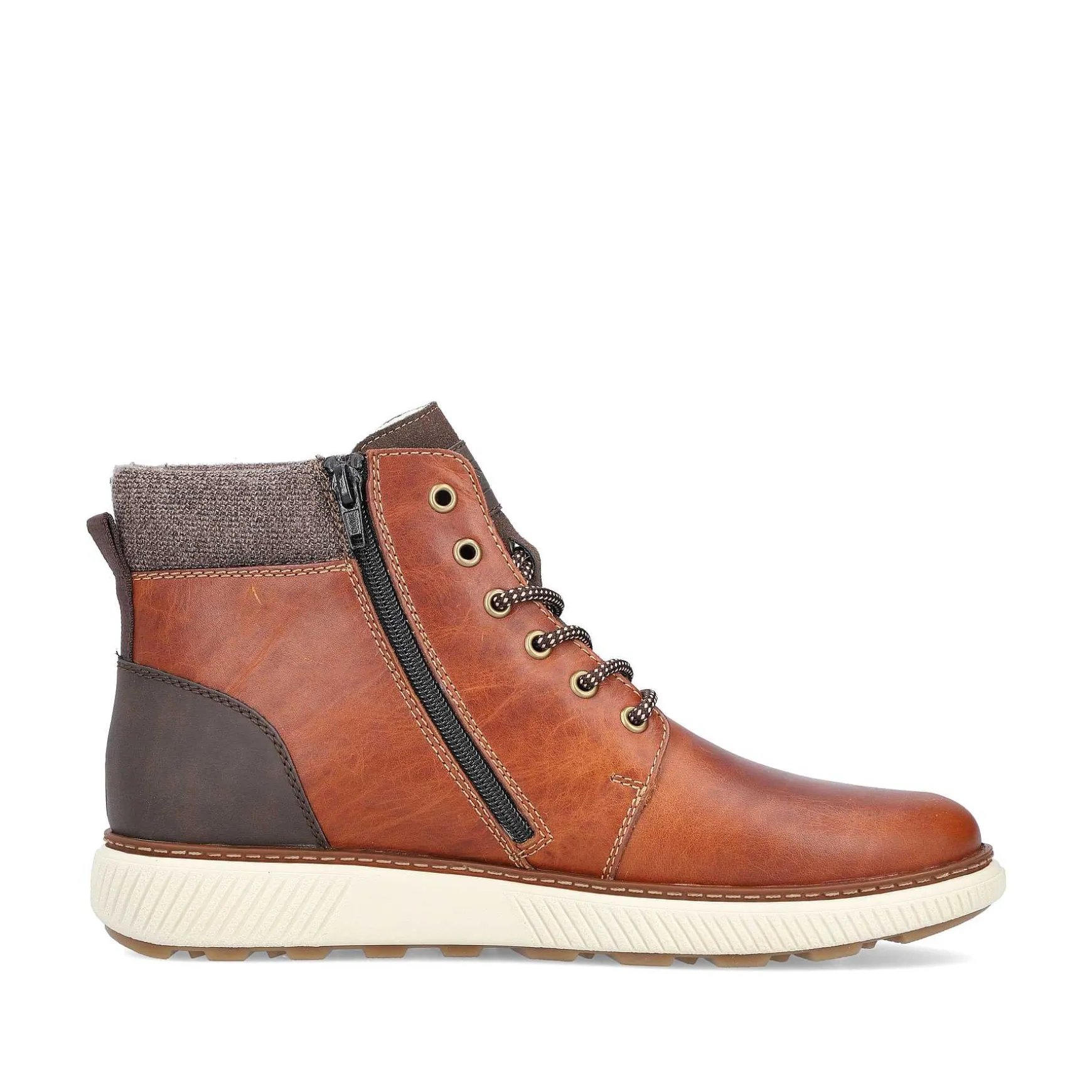 Rieker Men'S Corded Boots Caramel Brown