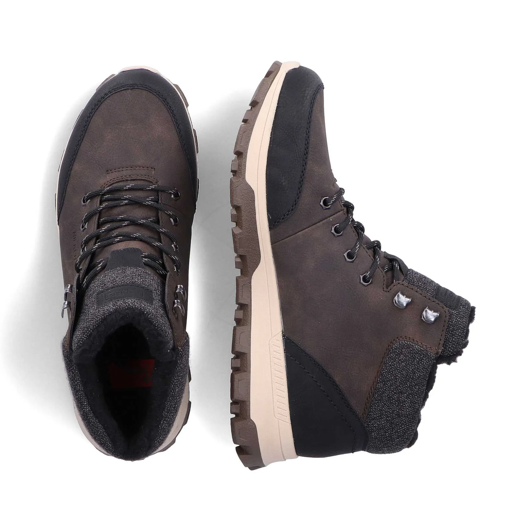 Rieker Men'S Corded Boots Coffee Brown