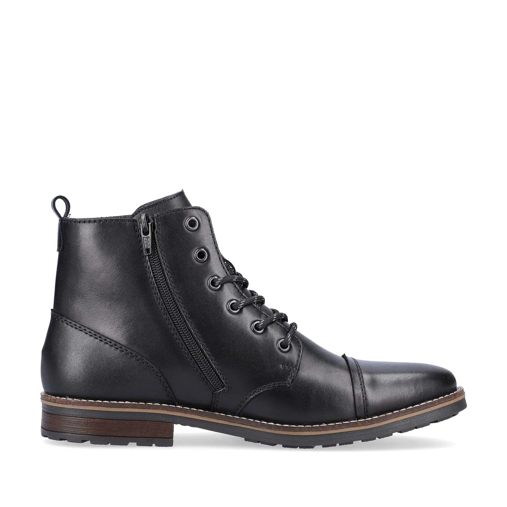 Rieker Men'S Corded Boots Graphite Black