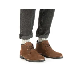Rieker Men'S Corded Boots Cinnamon Brown
