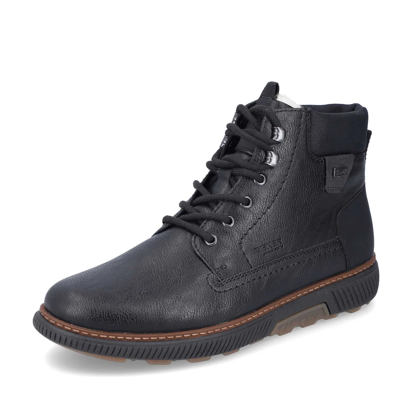 Rieker Men'S Corded Boots Night Black