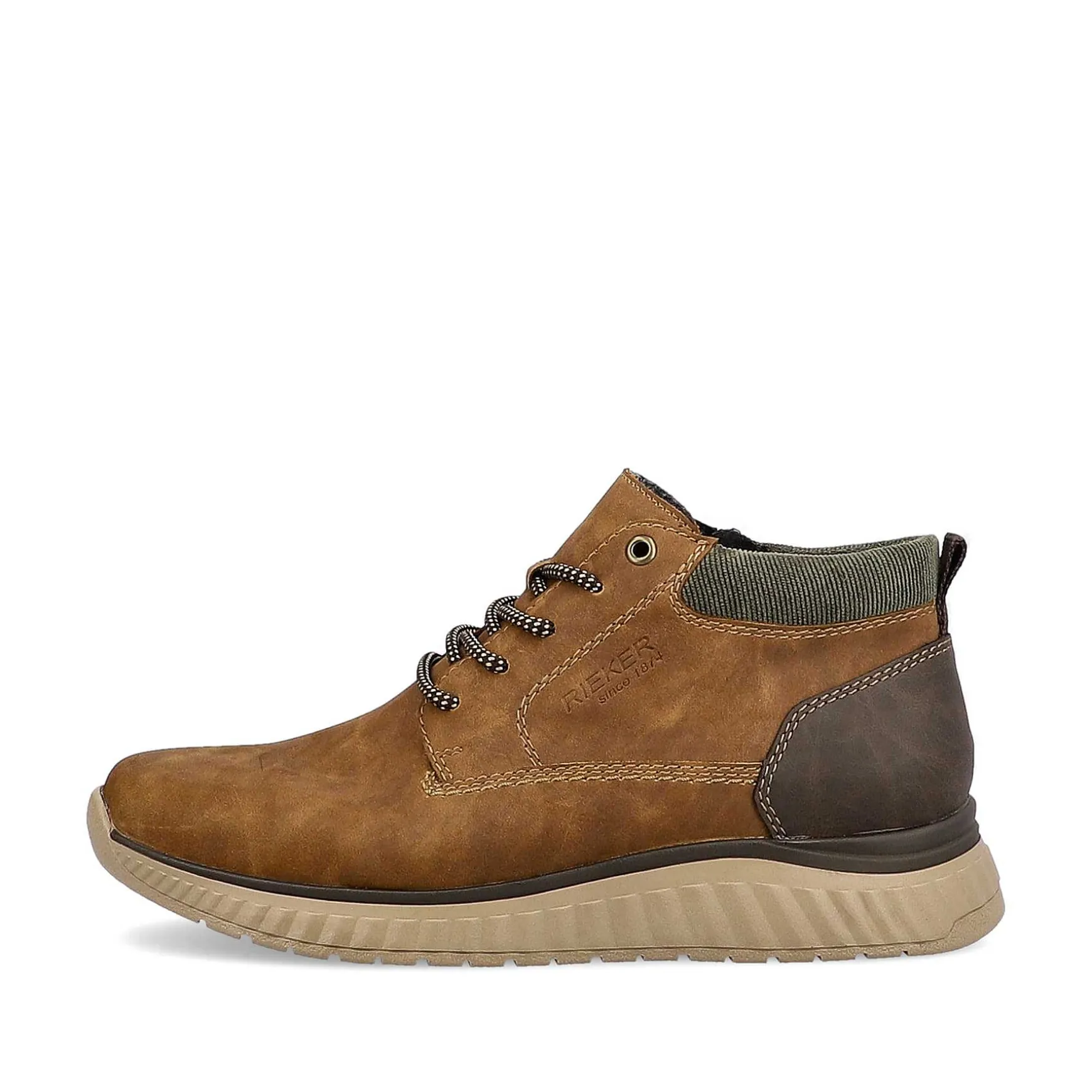 Rieker Men'S Corded Boots Coffee Brown