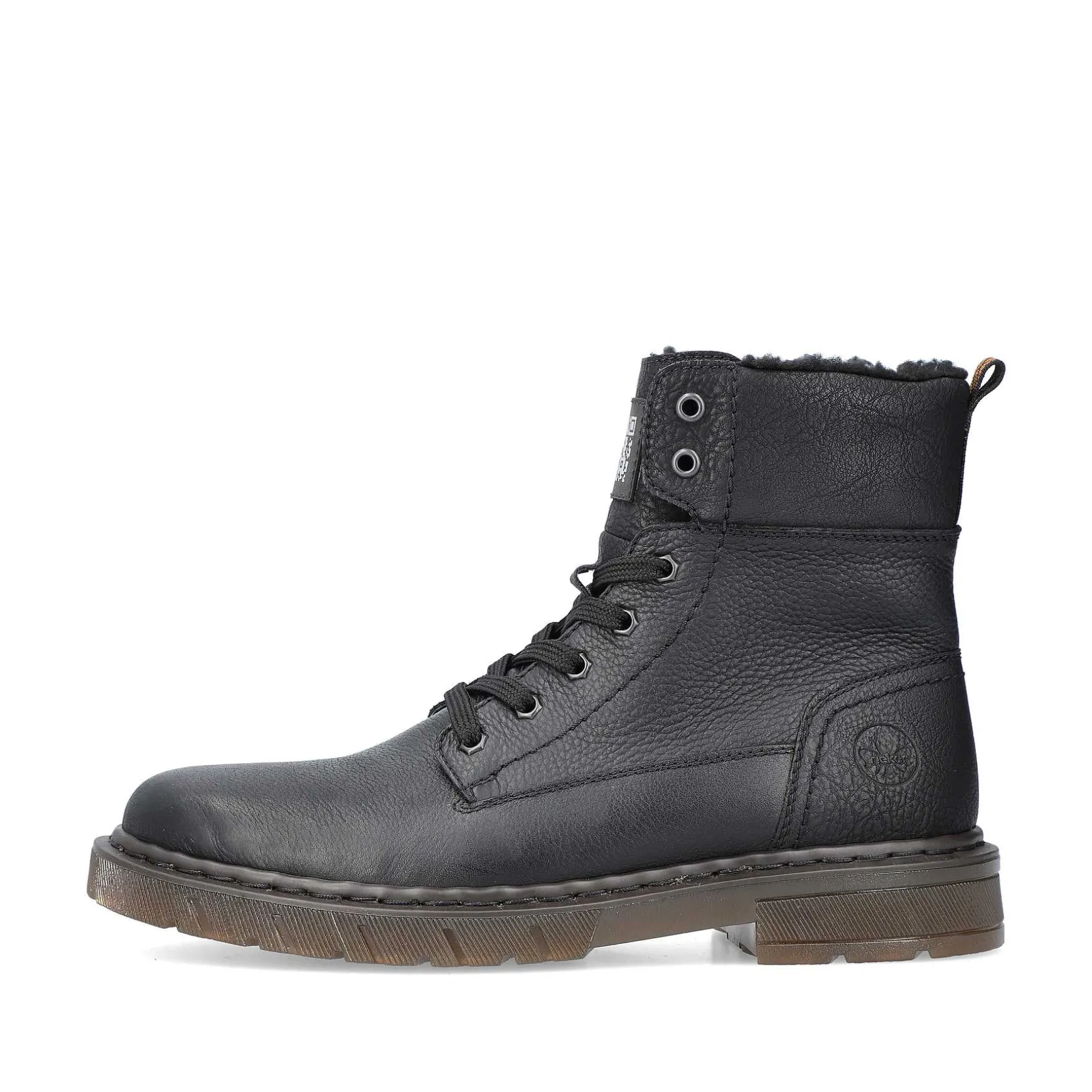 Rieker Men'S Corded Boots Graphite Black