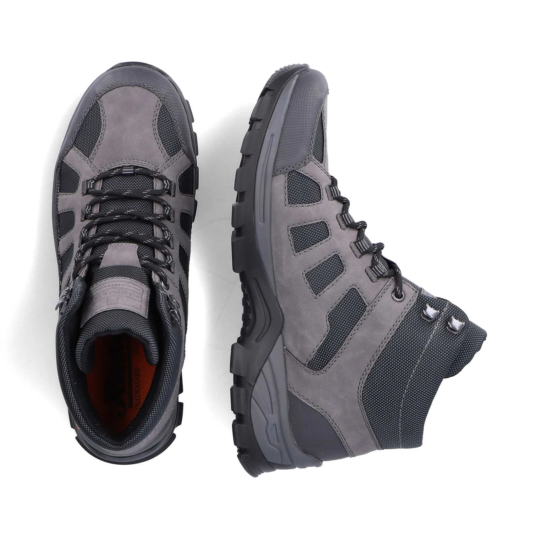 Rieker Men'S Corded Boots Platinum Gray