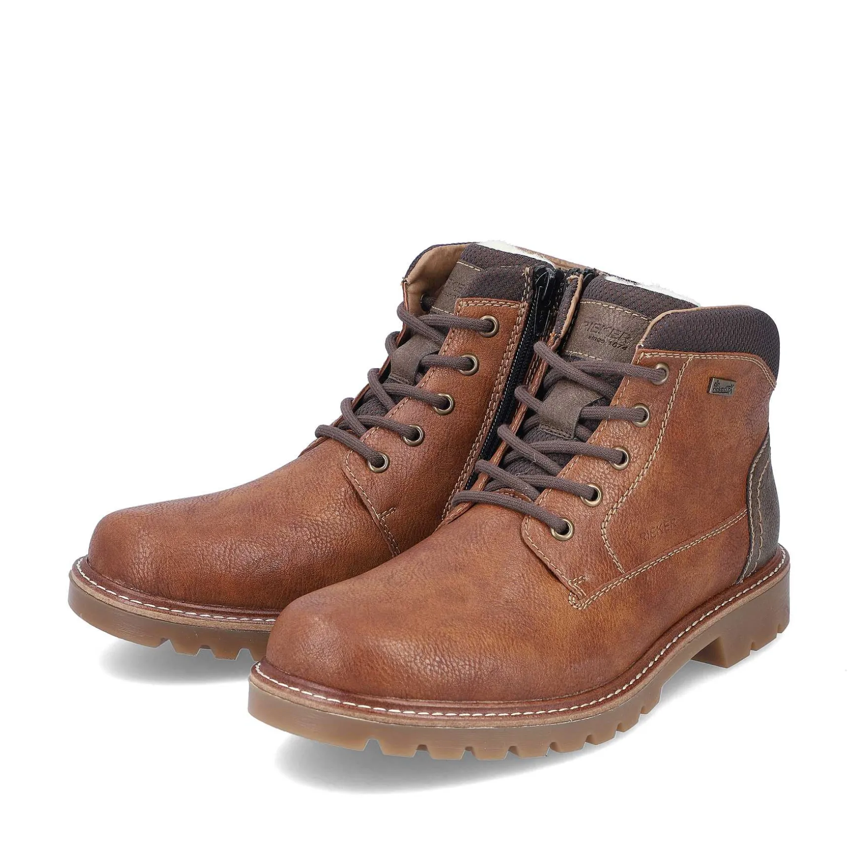 Rieker Men'S Corded Boots Nougat Brown