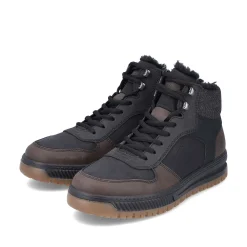 Rieker Men'S Corded Boots Asphalt Black