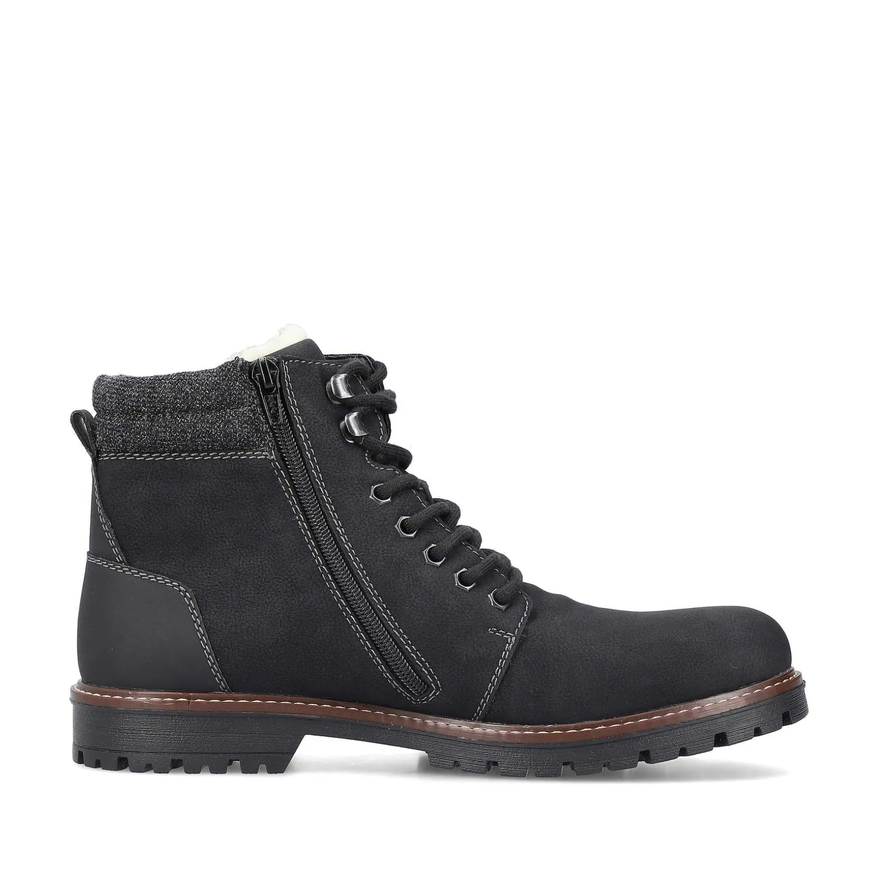 Rieker Men'S Corded Boots Asphalt Black