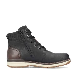 Rieker Men'S Corded Boots Night Black