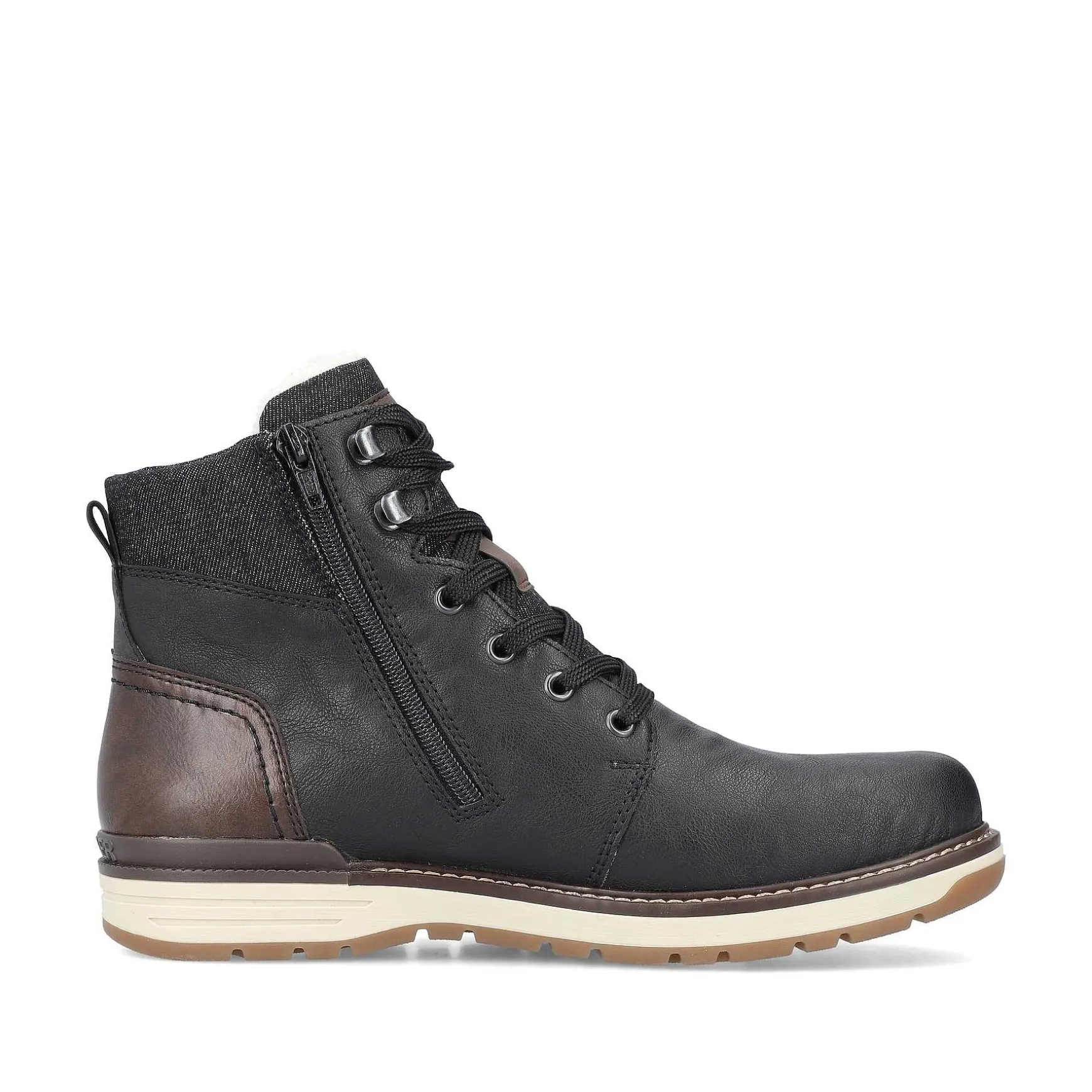 Rieker Men'S Corded Boots Night Black