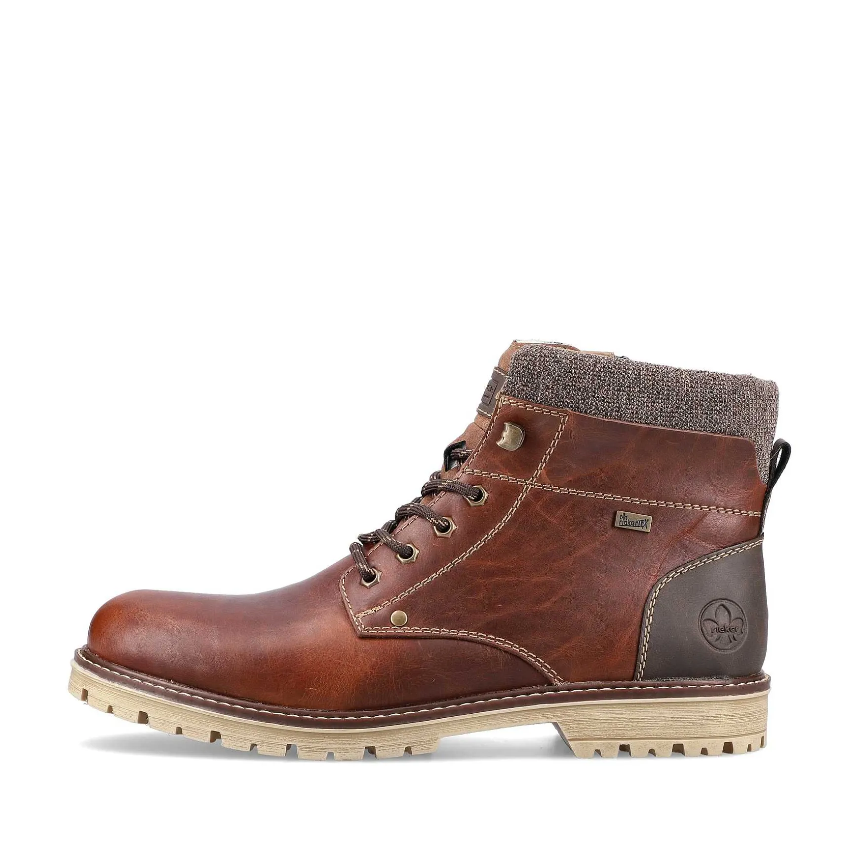 Rieker Men'S Corded Boots Chestnut Brown
