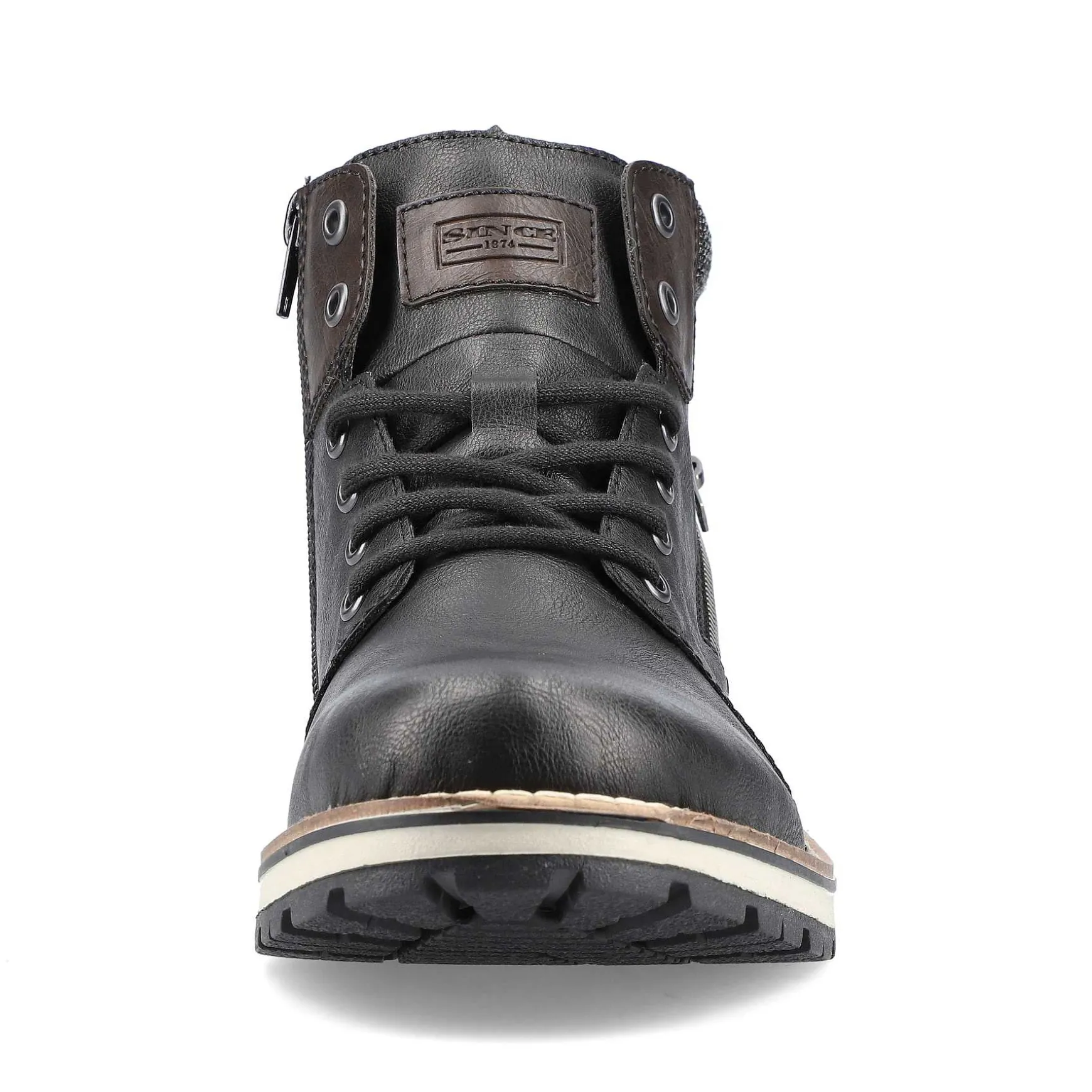 Rieker Men'S Corded Boots Asphalt Black