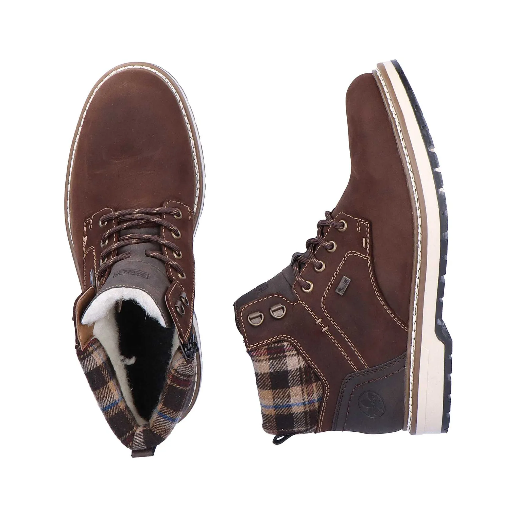 Rieker Men'S Corded Boots, Nut Brown