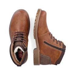 Rieker Men'S Corded Boots Nougat Brown