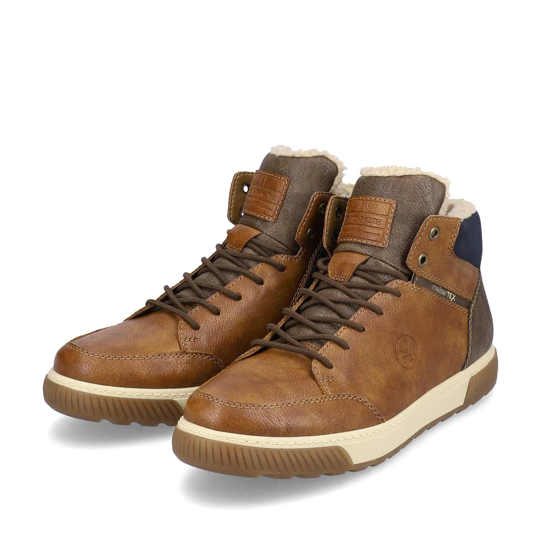 Rieker Men'S Corded Boots Nougat Brown