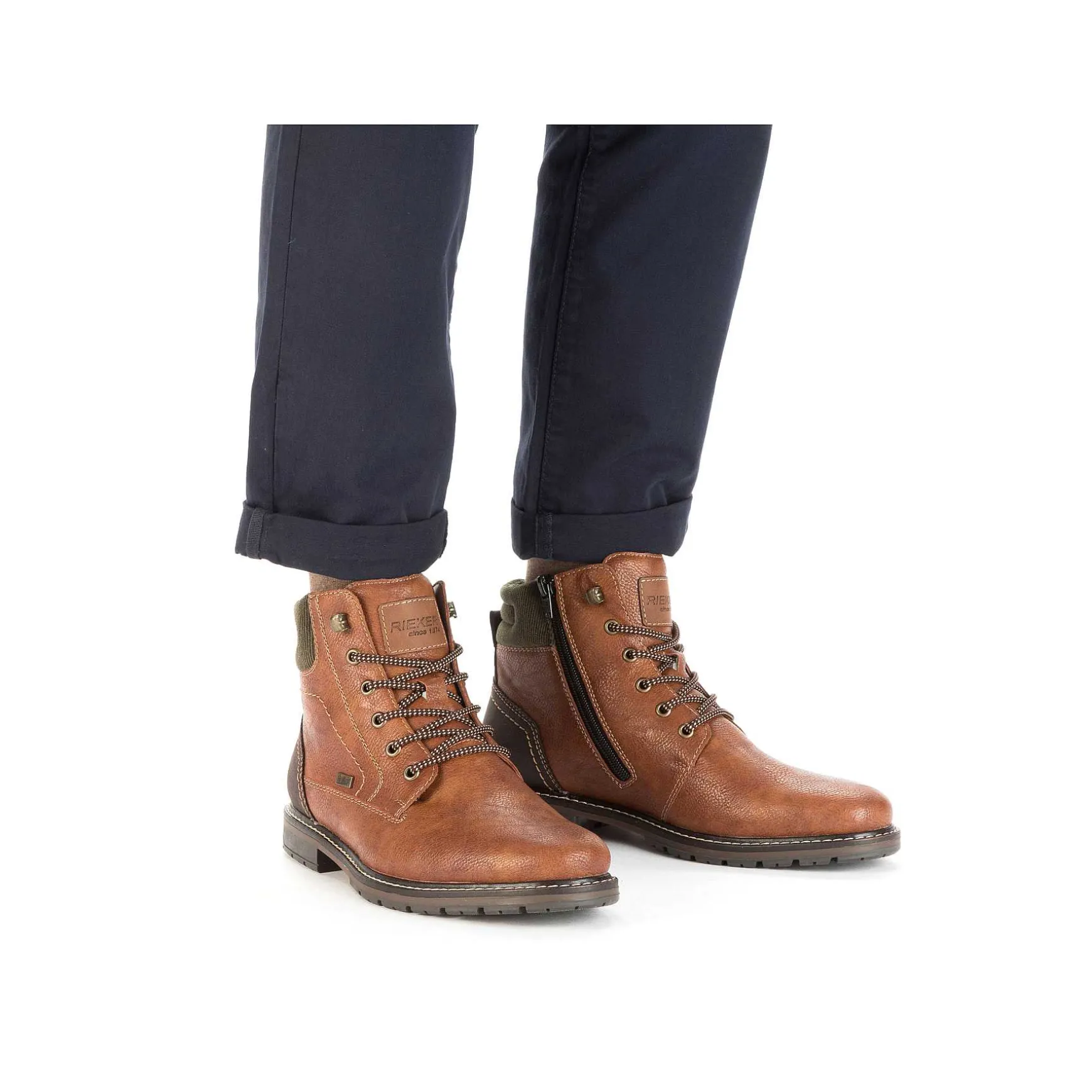 Rieker Men'S Corded Boots Light Brown