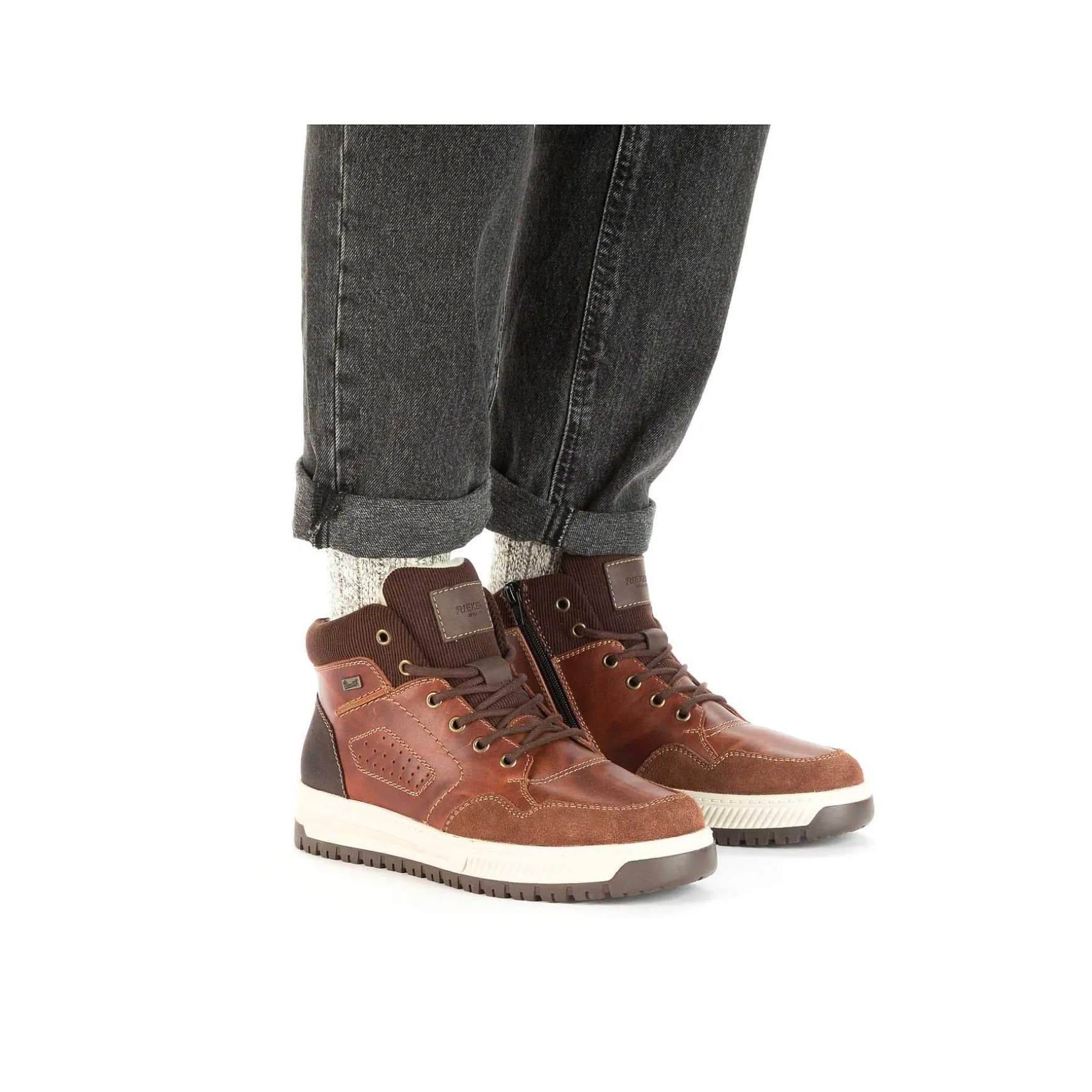 Rieker Men'S Corded Boots Fox Brown