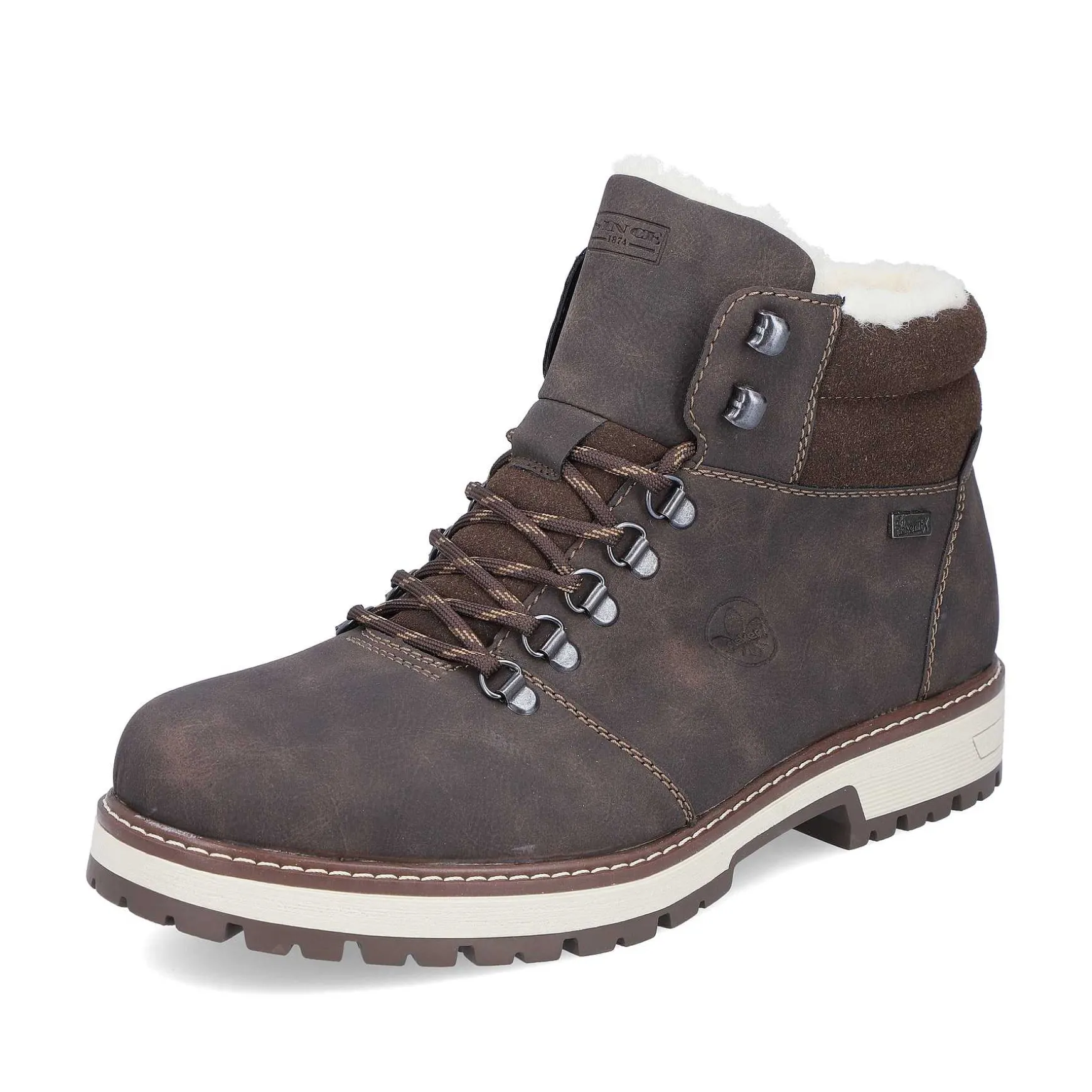 Rieker Men'S Corded Boots Coffee Brown