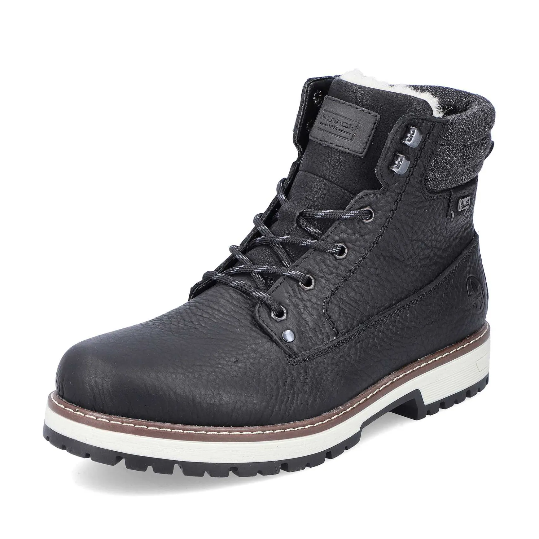 Rieker Men'S Corded Boots Deep Black