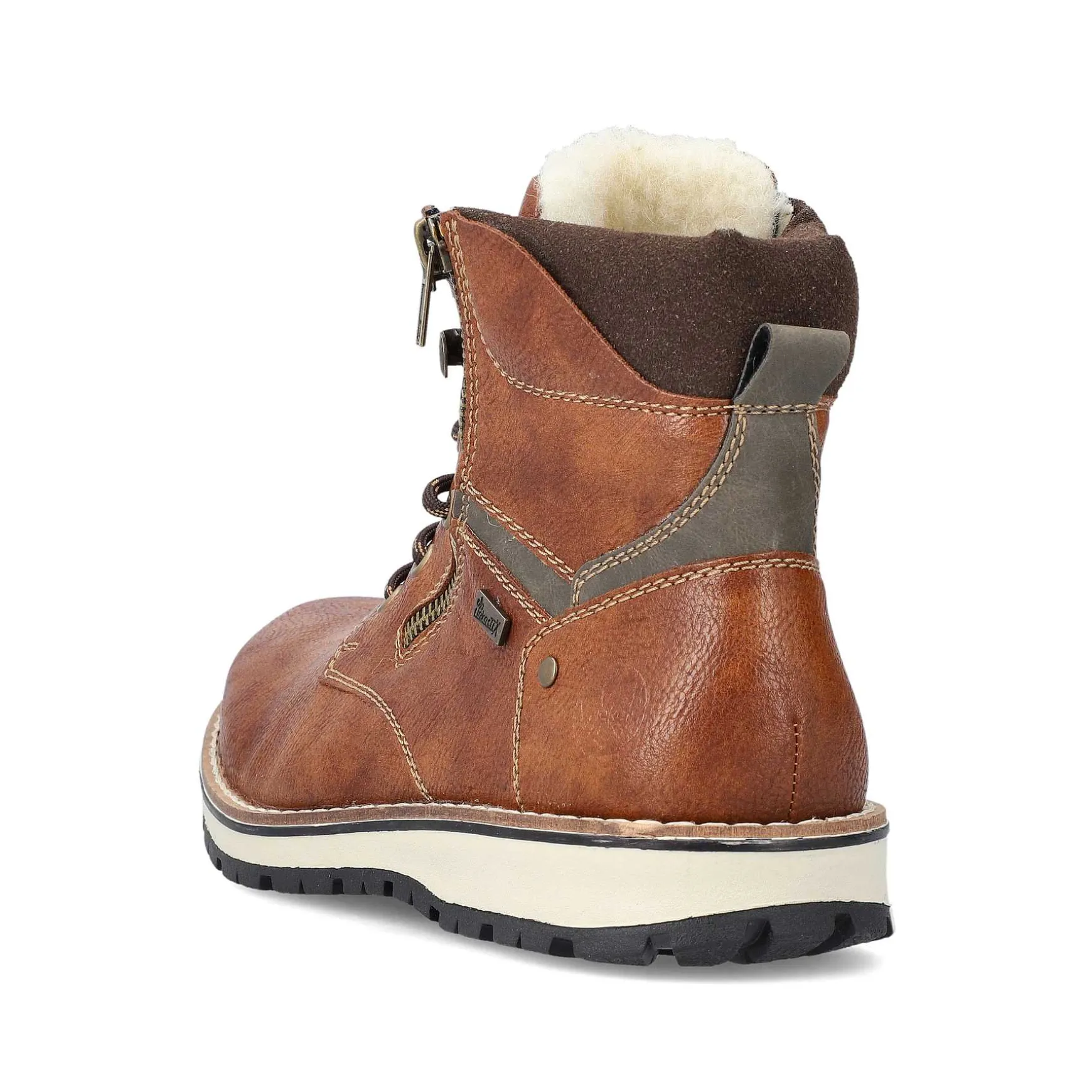 Rieker Men'S Corded Boots Caramel Brown