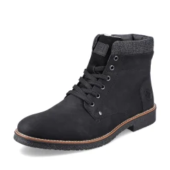 Rieker Men'S Corded Boots Deep Black