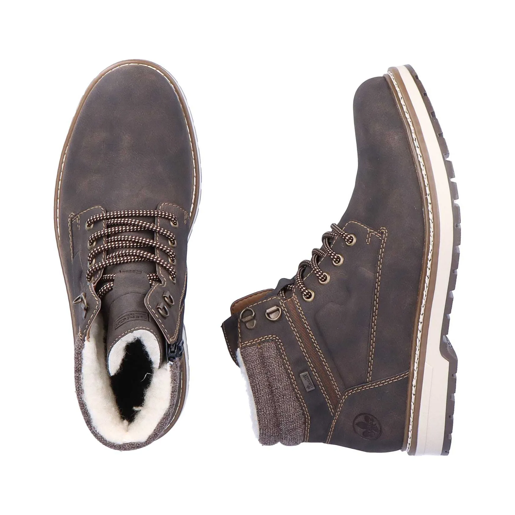 Rieker Men'S Laced Boots Espresso Brown