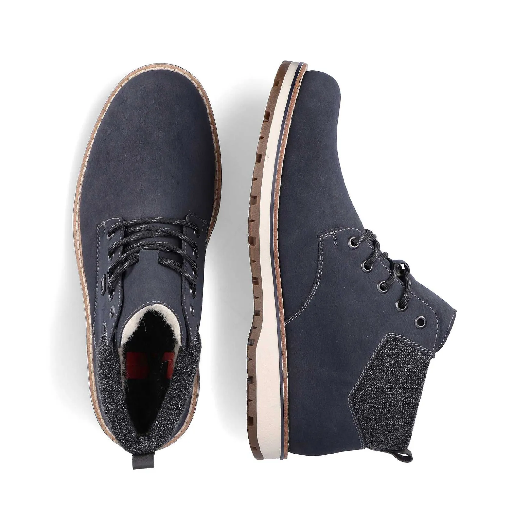 Rieker Men'S Laced Boots Pacific Blue