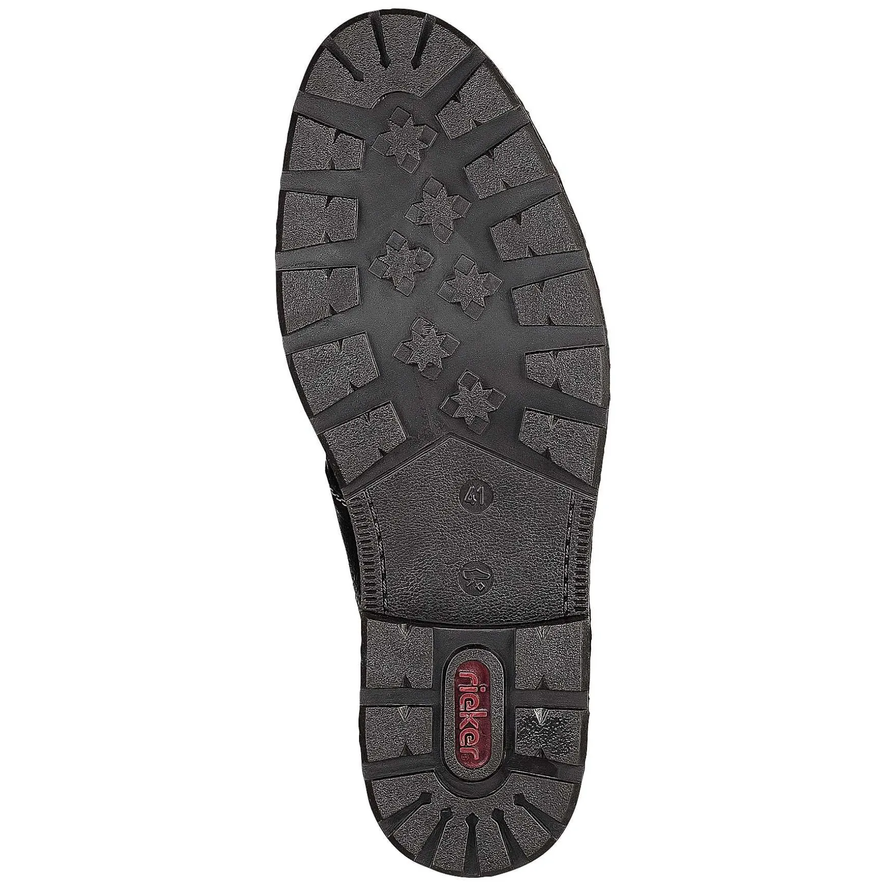 Rieker Men'S Lace-Up Shoes Graphite Black
