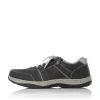 Rieker Men'S Lace-Up Shoes Steel Gray-White