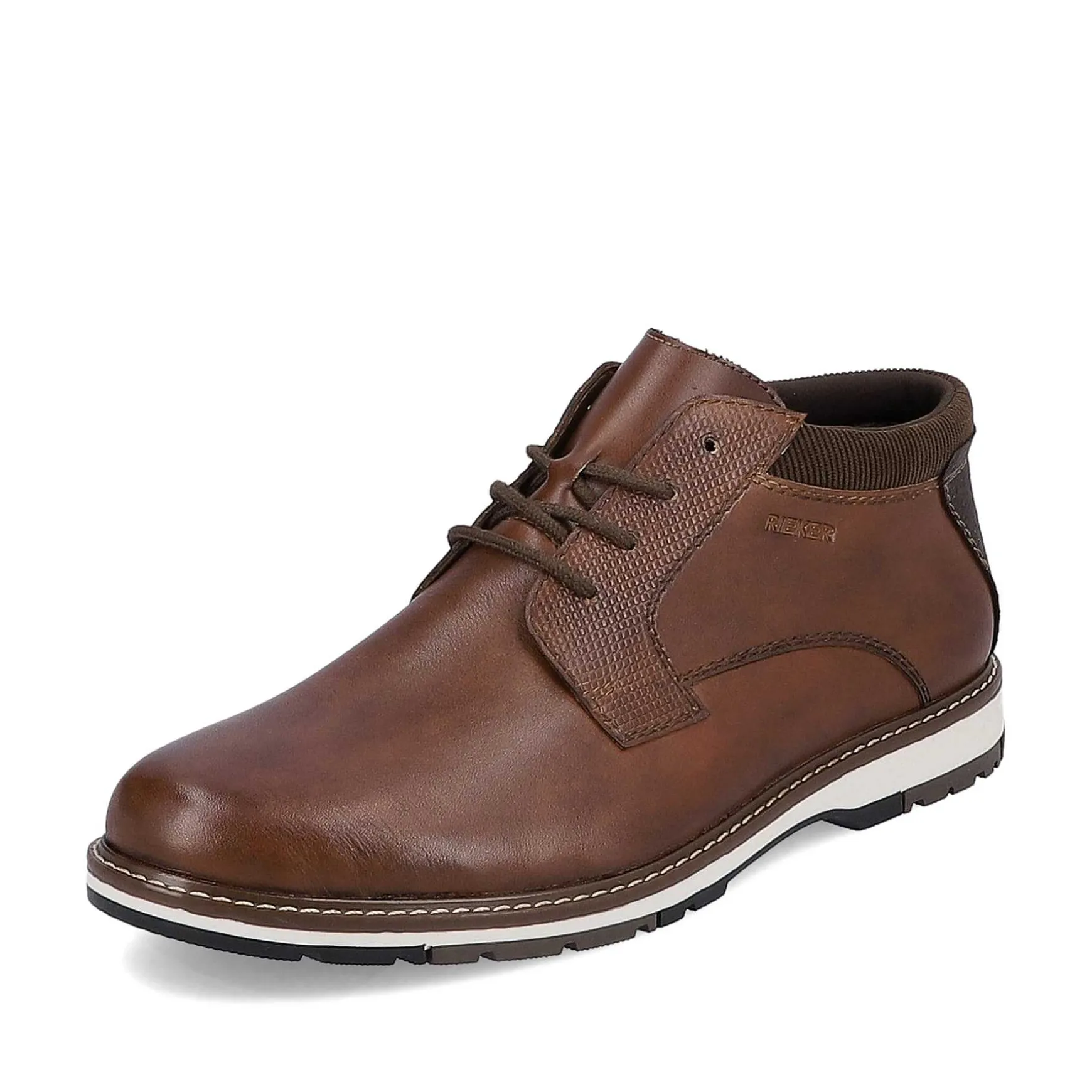 Rieker Men'S Lace-Up Shoes Wood Brown