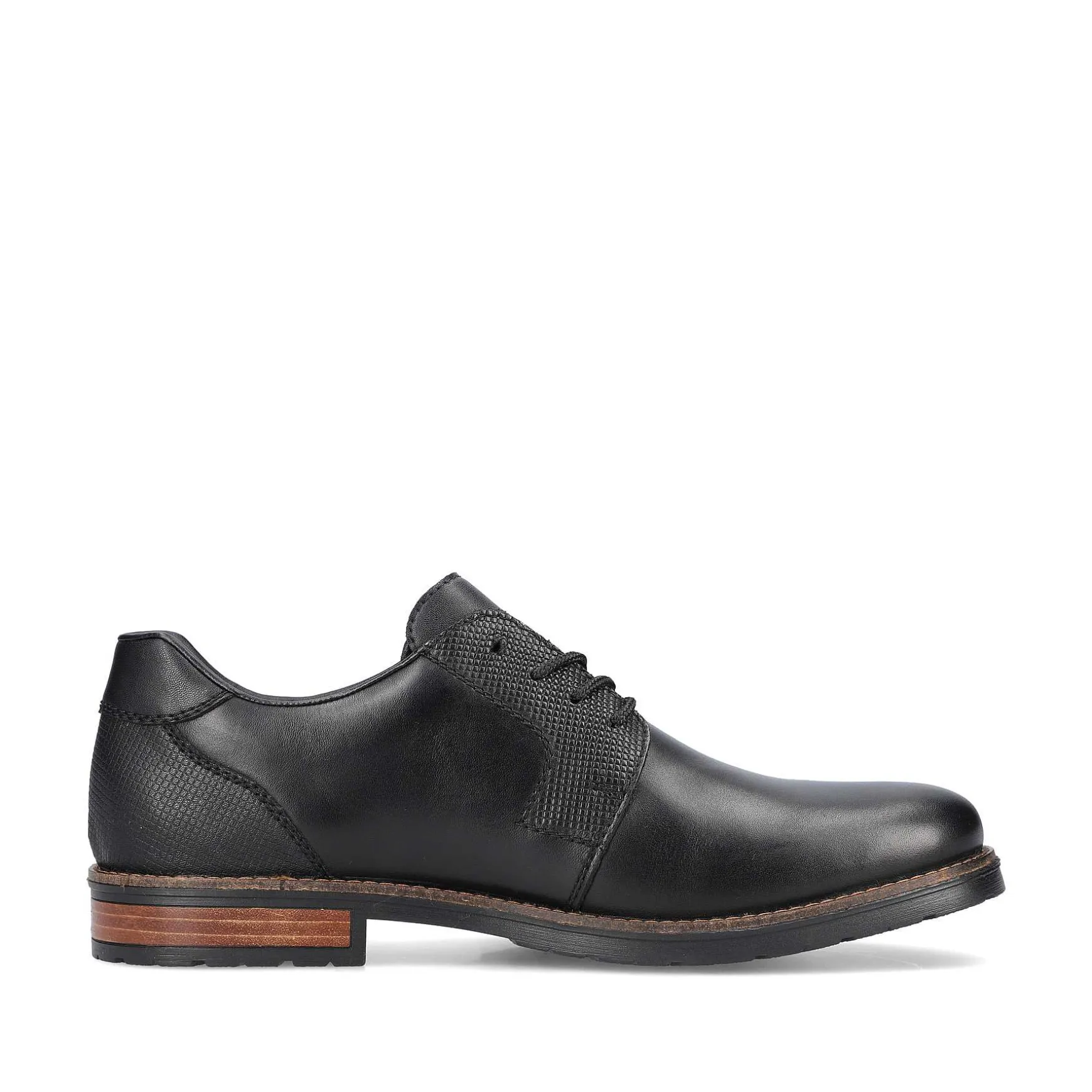 Rieker Men'S Lace-Up Shoes Glossy Black