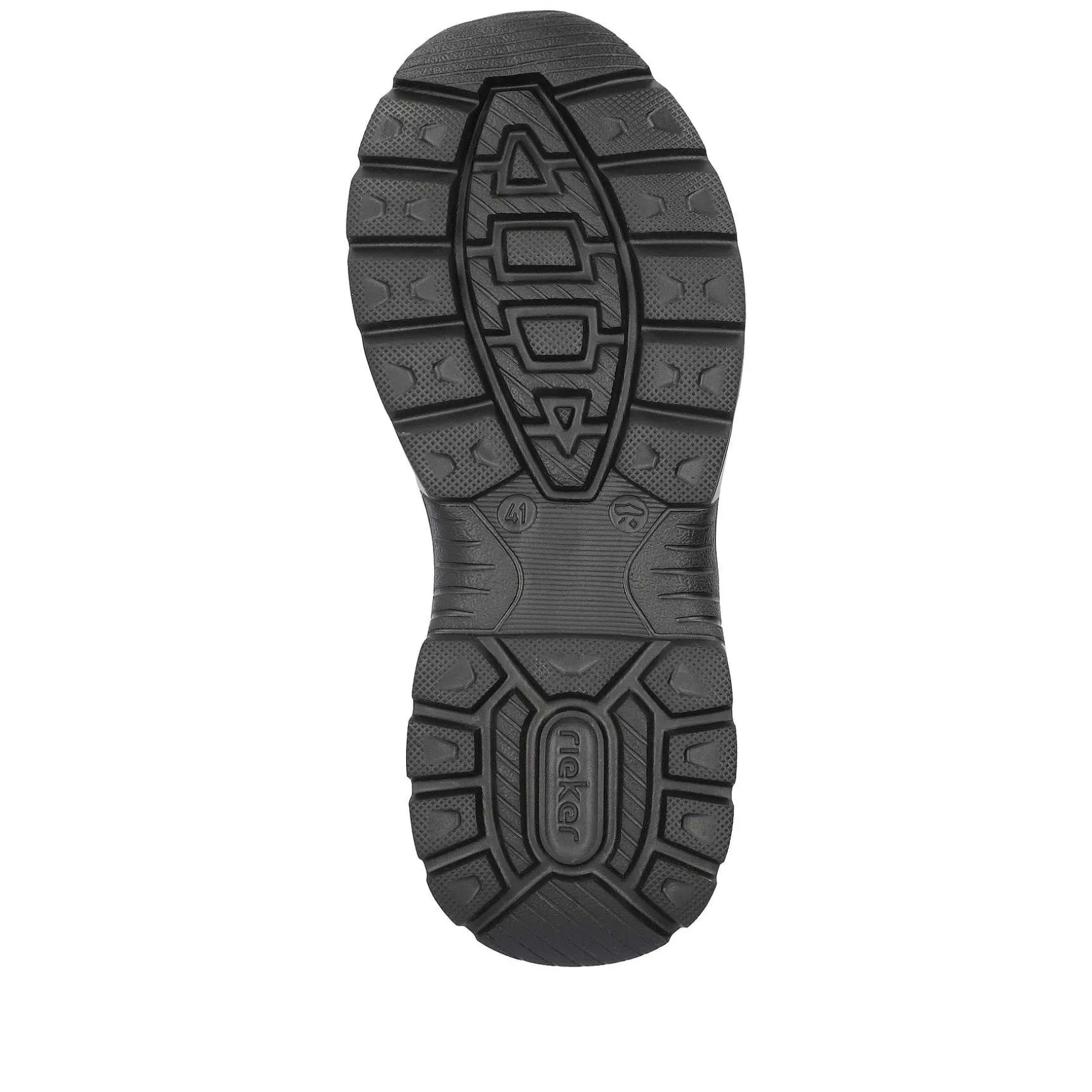 Rieker Men'S Lace-Up Shoes Asphalt Black