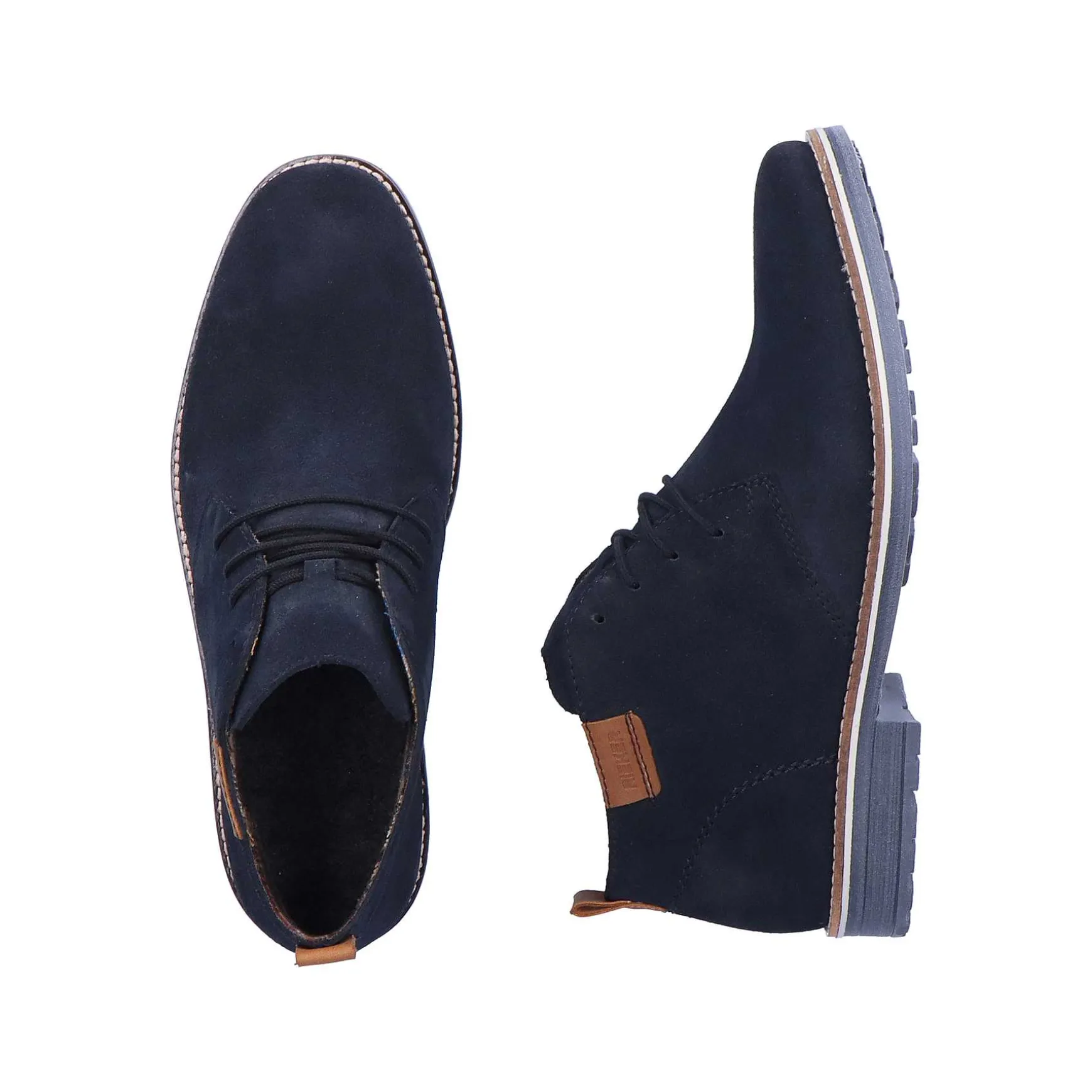 Rieker Men'S Lace-Up Shoes Navy Blue