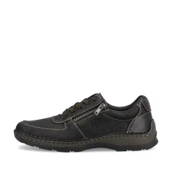 Rieker Men'S Lace-Up Shoes Asphalt Black