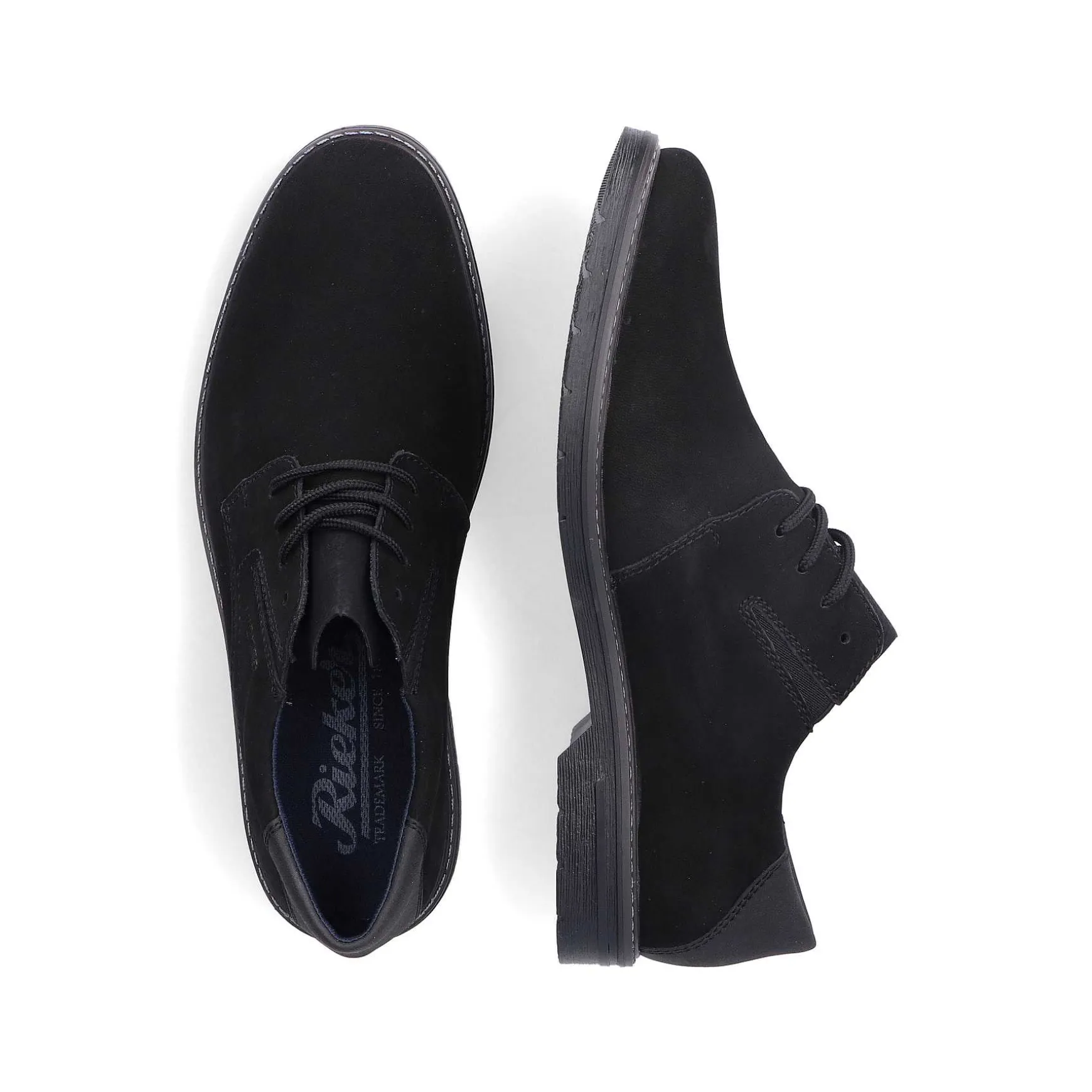 Rieker Men'S Lace-Up Shoes Jet Black